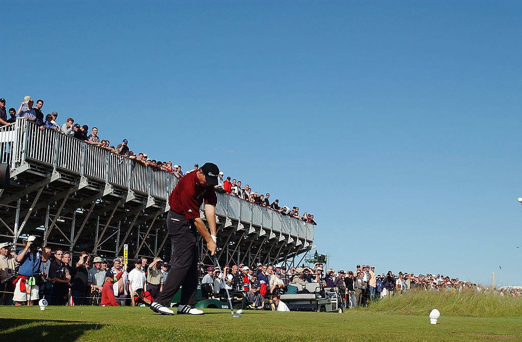Ernie Els during the final round of The 131st Open at Muirfield in 2002
